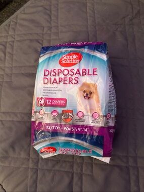 Disposable Dog Diapers - Pink/Teal XS/Toy